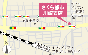 神奈川県の不動産情報 さくら都市川崎支店 地図